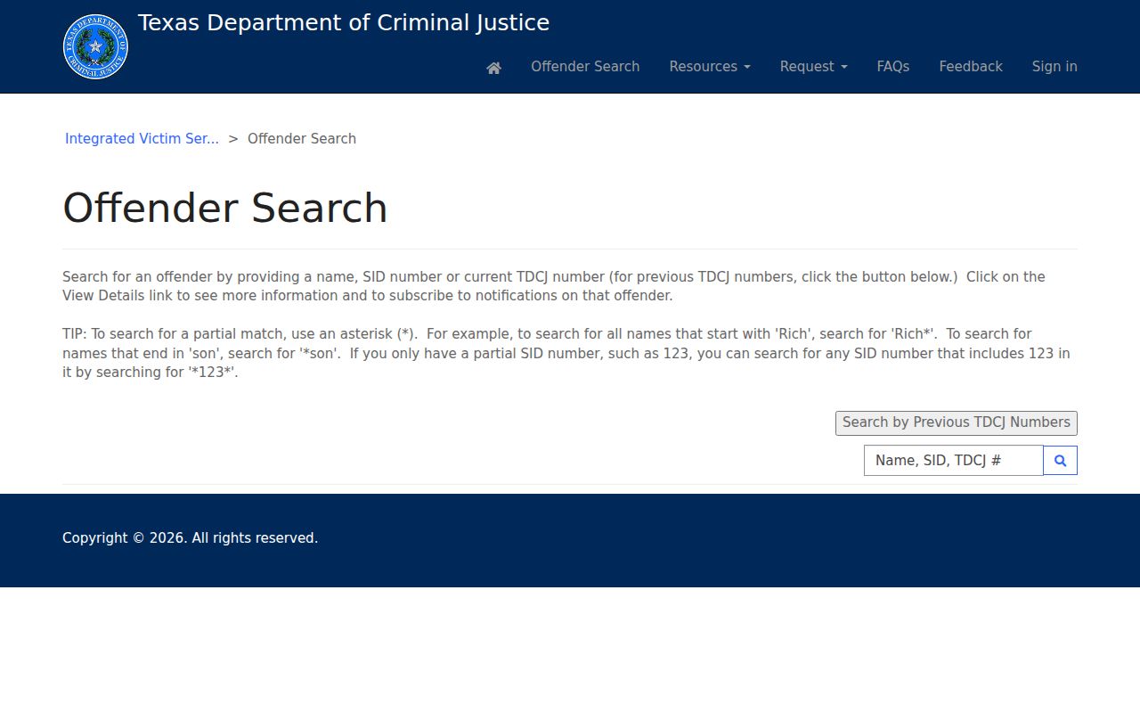 Copperas Cove residents directory reference for the Texas offender search fields